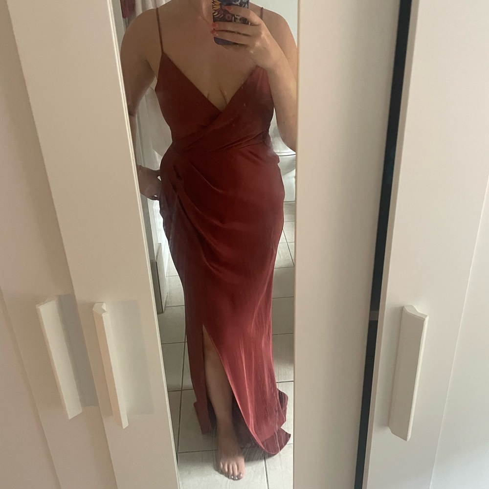 BHLDN Freya Maxi Satin Dress from Anthro